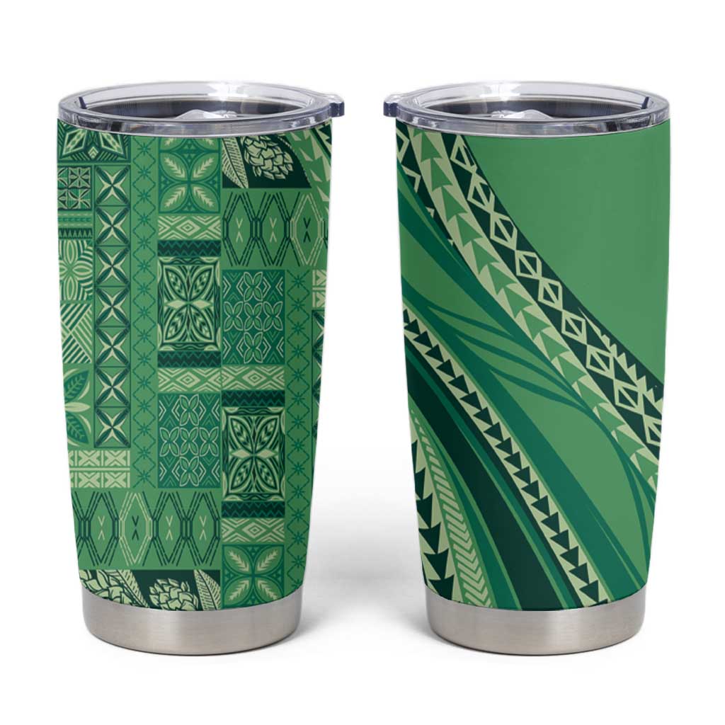 Pasifika Women's Day - Samoa Siapo Malu Tattoo Inspired Tumbler Cup Jade LT7 Jade - Polynesian Pride