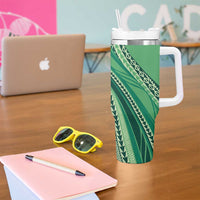 Pasifika Women's Day - Samoa Siapo Malu Tattoo Inspired Tumbler With Handle Jade