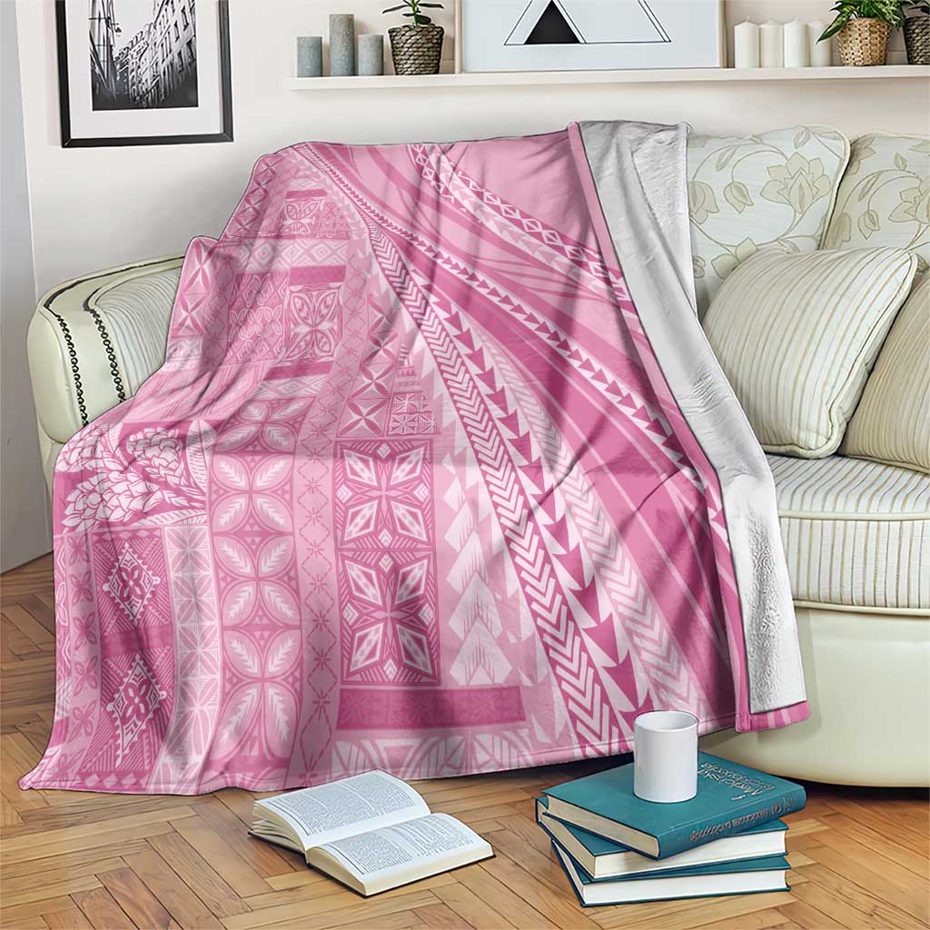 Pasifika Women's Day - Samoa Siapo Malu Tattoo Inspired Blanket Pink