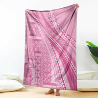 Pasifika Women's Day - Samoa Siapo Malu Tattoo Inspired Blanket Pink