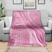Pasifika Women's Day - Samoa Siapo Malu Tattoo Inspired Blanket Pink