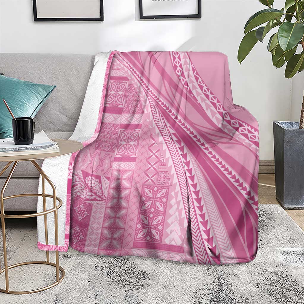 Pasifika Women's Day - Samoa Siapo Malu Tattoo Inspired Blanket Pink