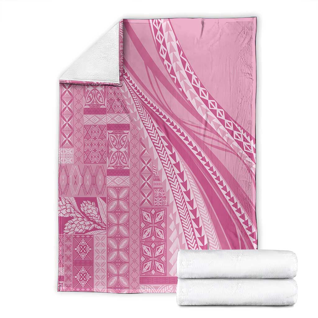 Pasifika Women's Day - Samoa Siapo Malu Tattoo Inspired Blanket Pink