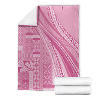 Pasifika Women's Day - Samoa Siapo Malu Tattoo Inspired Blanket Pink