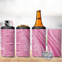 Pasifika Women's Day - Samoa Siapo Malu Tattoo Inspired 4 in 1 Can Cooler Tumbler Pink