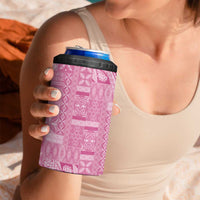 Pasifika Women's Day - Samoa Siapo Malu Tattoo Inspired 4 in 1 Can Cooler Tumbler Pink