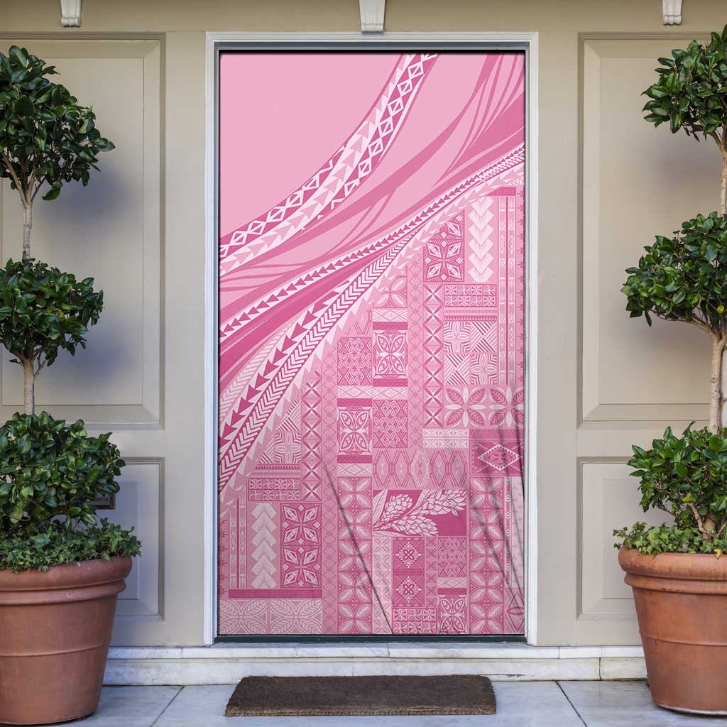 Pasifika Women's Day - Samoa Siapo Malu Tattoo Inspired Door Cover Pink