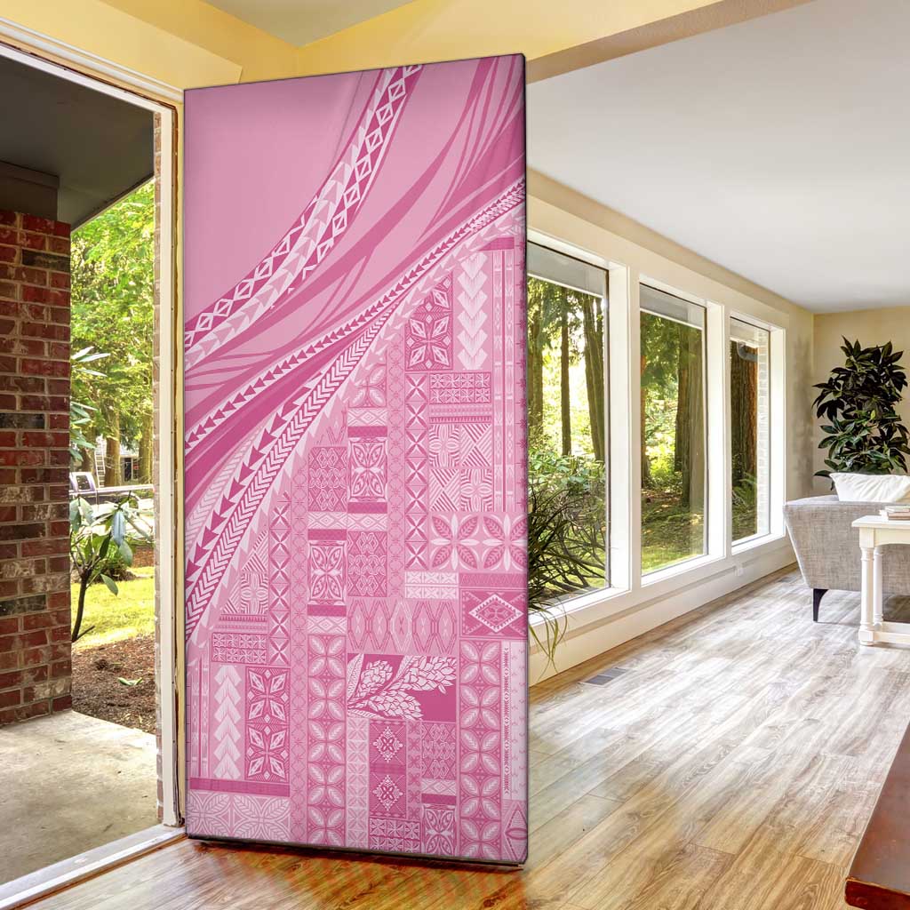 Pasifika Women's Day - Samoa Siapo Malu Tattoo Inspired Door Cover Pink