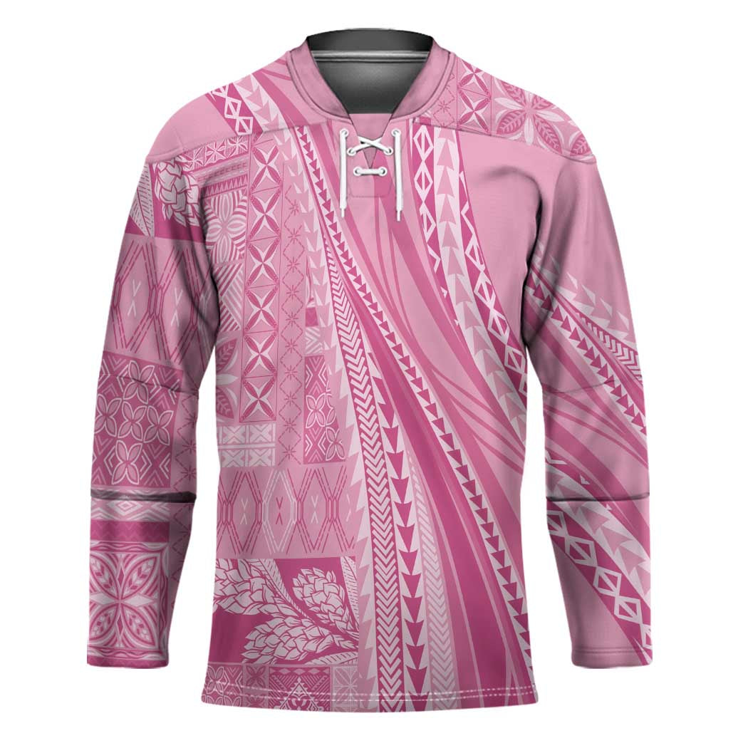 Pasifika Women's Day - Samoa Siapo Malu Tattoo Inspired Hockey Jersey Pink