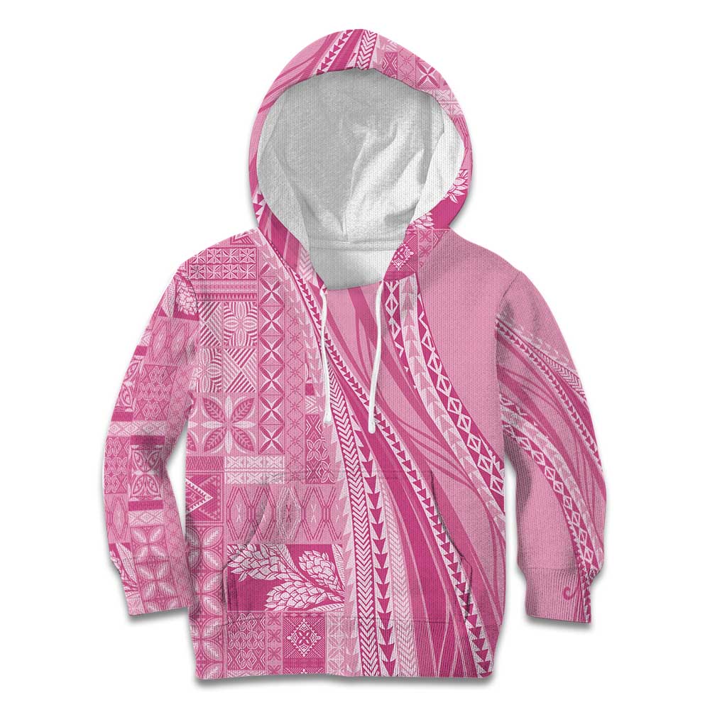Pasifika Women's Day - Samoa Siapo Malu Tattoo Inspired Kid Hoodie Pink LT7 Hoodie Pink - Polynesian Pride
