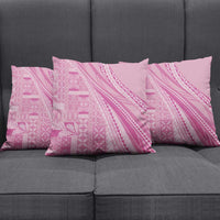 Pasifika Women's Day - Samoa Siapo Malu Tattoo Inspired Pillow Cover Pink