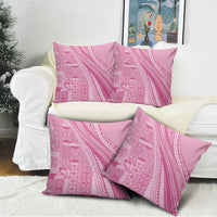 Pasifika Women's Day - Samoa Siapo Malu Tattoo Inspired Pillow Cover Pink