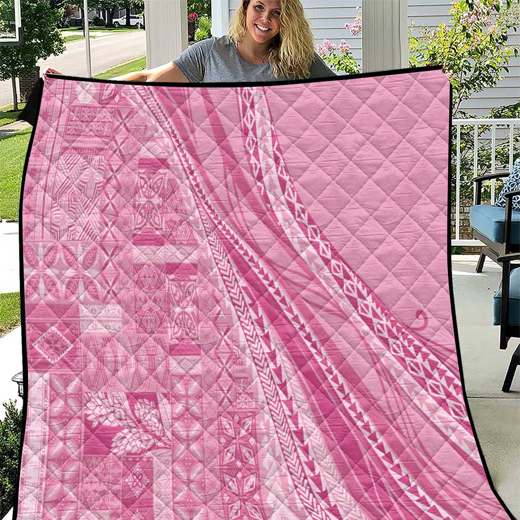 Pasifika Women's Day - Samoa Siapo Malu Tattoo Inspired Quilt Pink