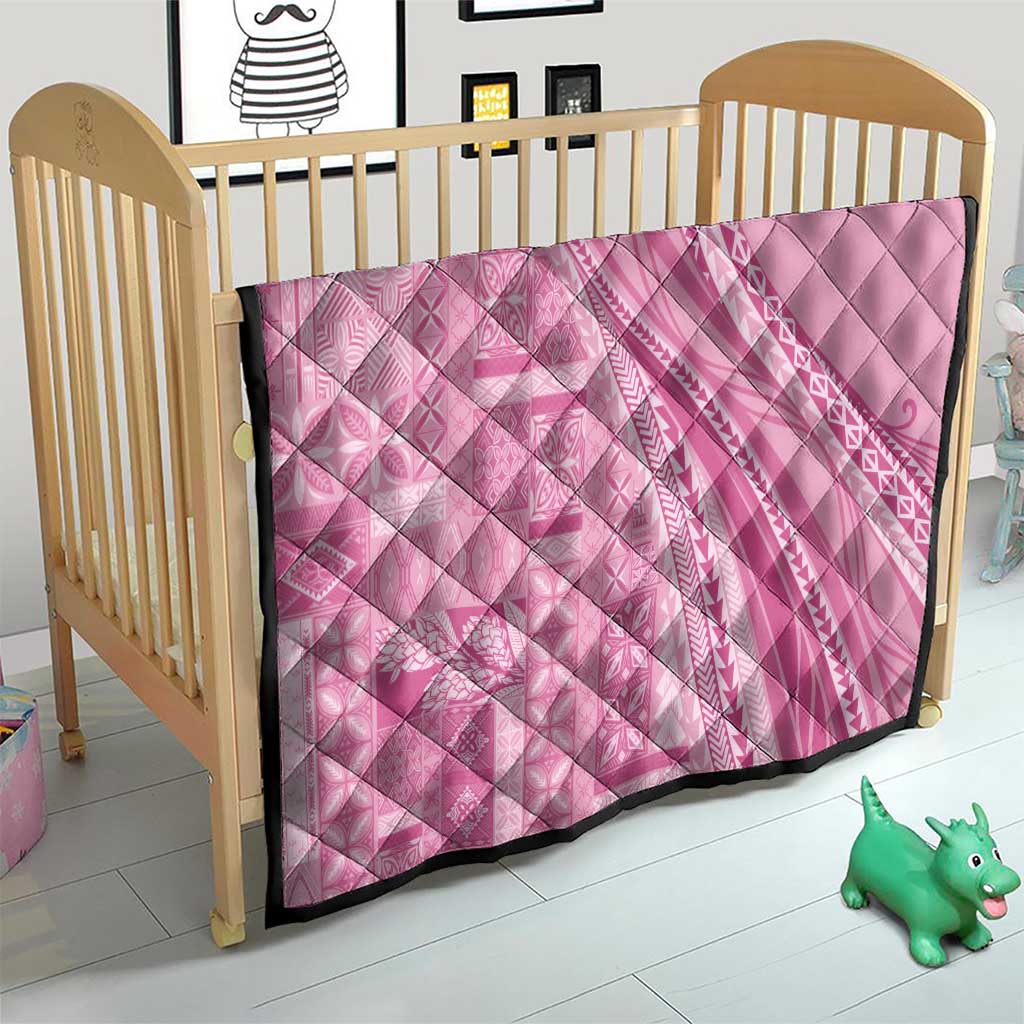 Pasifika Women's Day - Samoa Siapo Malu Tattoo Inspired Quilt Pink