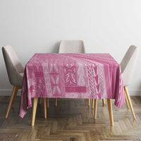 Pasifika Women's Day - Samoa Siapo Malu Tattoo Inspired Tablecloth Pink