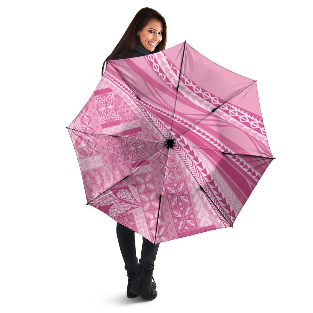 Pasifika Women's Day - Samoa Siapo Malu Tattoo Inspired Umbrella Pink