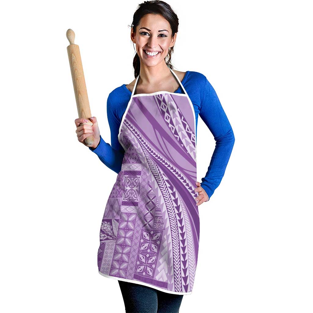 Pasifika Women's Day - Samoa Siapo Malu Tattoo Inspired Apron Lavender