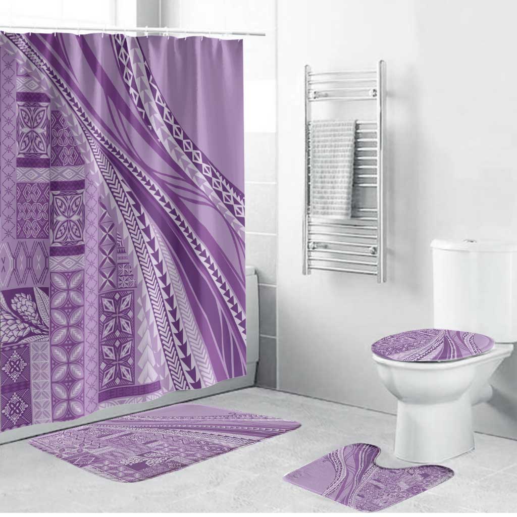 Pasifika Women's Day - Samoa Siapo Malu Tattoo Inspired Bathroom Set Lavender