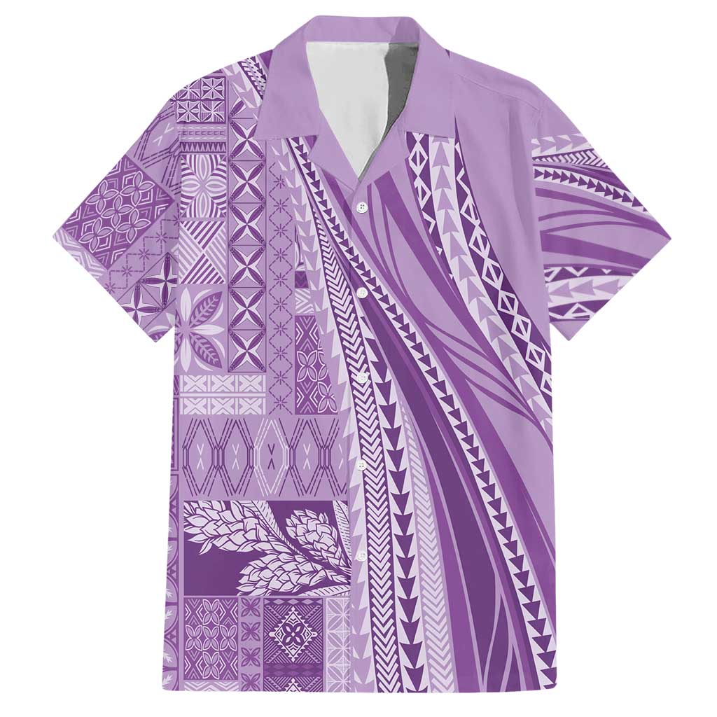 Pasifika Women's Day - Samoa Siapo Malu Tattoo Inspired Hawaiian Shirt Lavender LT7 Lavender - Polynesian Pride