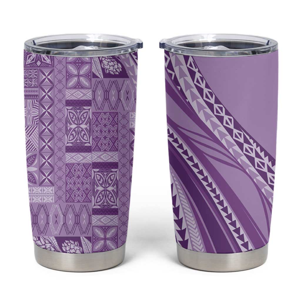 Pasifika Women's Day - Samoa Siapo Malu Tattoo Inspired Tumbler Cup Lavender LT7 Lavender - Polynesian Pride