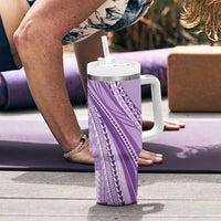Pasifika Women's Day - Samoa Siapo Malu Tattoo Inspired Tumbler With Handle Lavender