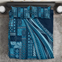 Pasifika Women's Day - Samoa Siapo Malu Tattoo Inspired Bedding Set Navy Blue LT7 Navy Blue - Polynesian Pride