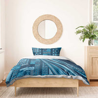 Pasifika Women's Day - Samoa Siapo Malu Tattoo Inspired Bedding Set Navy Blue LT7 - Polynesian Pride