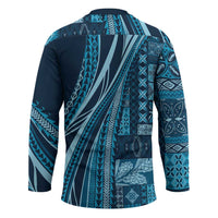 Pasifika Women's Day - Samoa Siapo Malu Tattoo Inspired Hockey Jersey Navy Blue