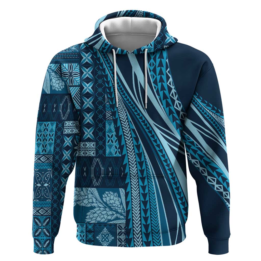 Pasifika Women's Day - Samoa Siapo Malu Tattoo Inspired Hoodie Navy Blue