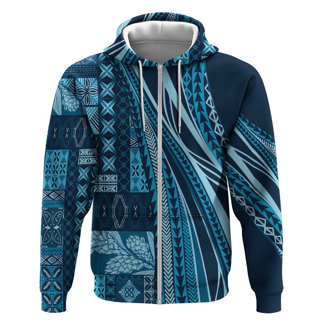 Pasifika Women's Day - Samoa Siapo Malu Tattoo Inspired Hoodie Navy Blue