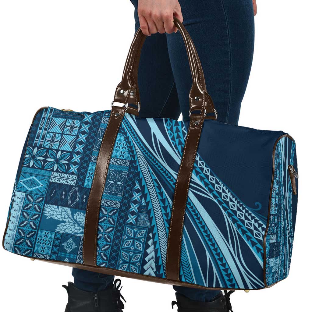 Pasifika Women's Day - Samoa Siapo Malu Tattoo Inspired Travel Bag Navy Blue LT7 - Polynesian Pride