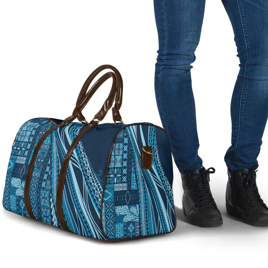 Pasifika Women's Day - Samoa Siapo Malu Tattoo Inspired Travel Bag Navy Blue LT7 - Polynesian Pride