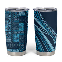 Pasifika Women's Day - Samoa Siapo Malu Tattoo Inspired Tumbler Cup Navy Blue LT7 Navy Blue - Polynesian Pride