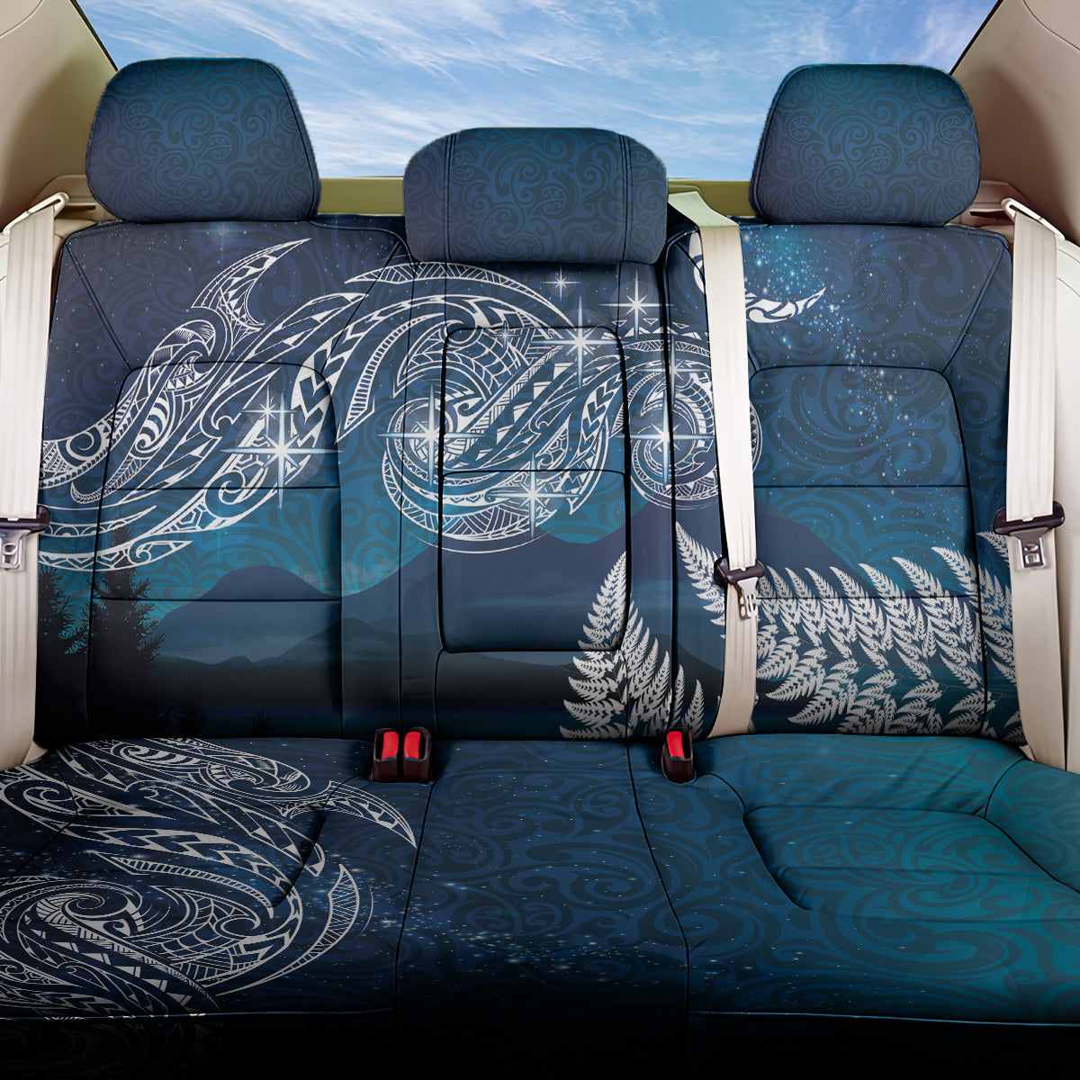 New Zealand Matariki Back Car Seat Cover Starry Night Style