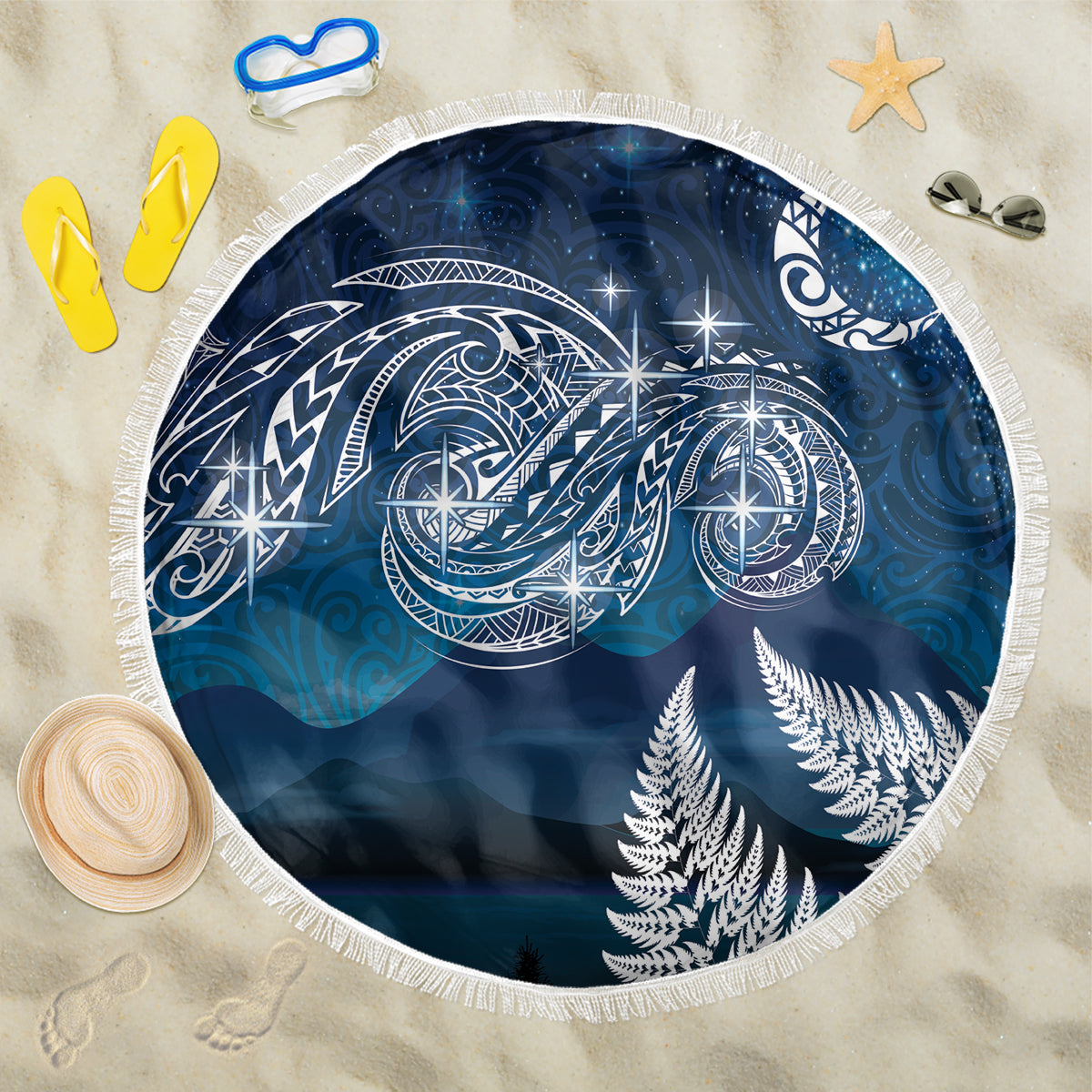 New Zealand Matariki Beach Blanket Starry Night Style