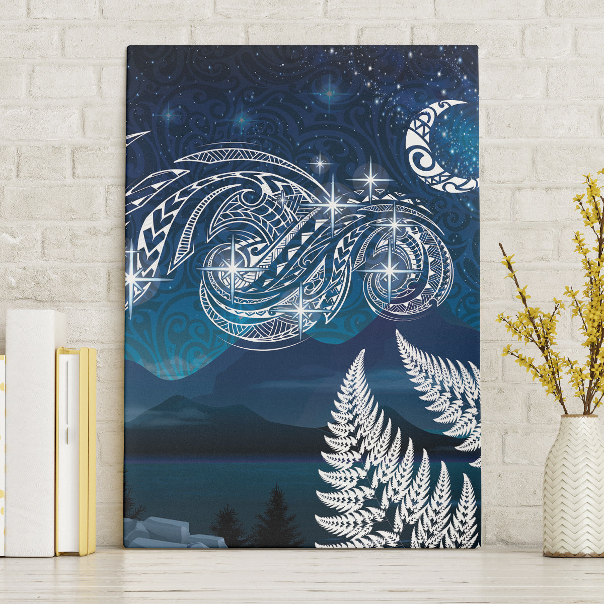 New Zealand Matariki Canvas Wall Art Starry Night Style
