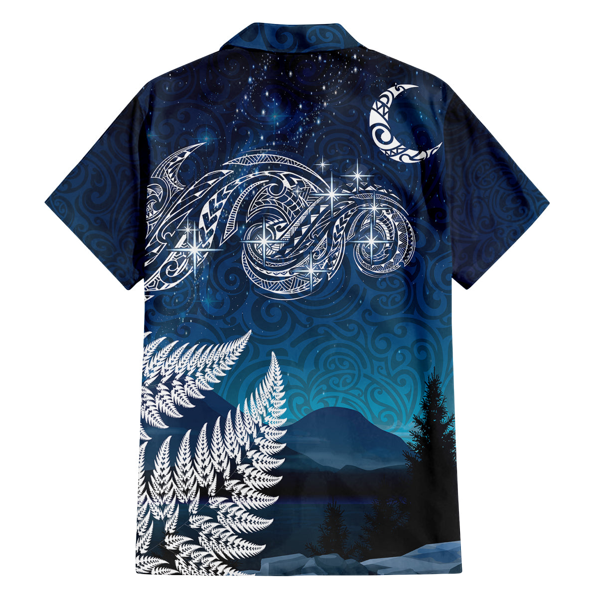 New Zealand Matariki Family Matching Off The Shoulder Long Sleeve Dress and Hawaiian Shirt Starry Night Style LT7 - Polynesian Pride