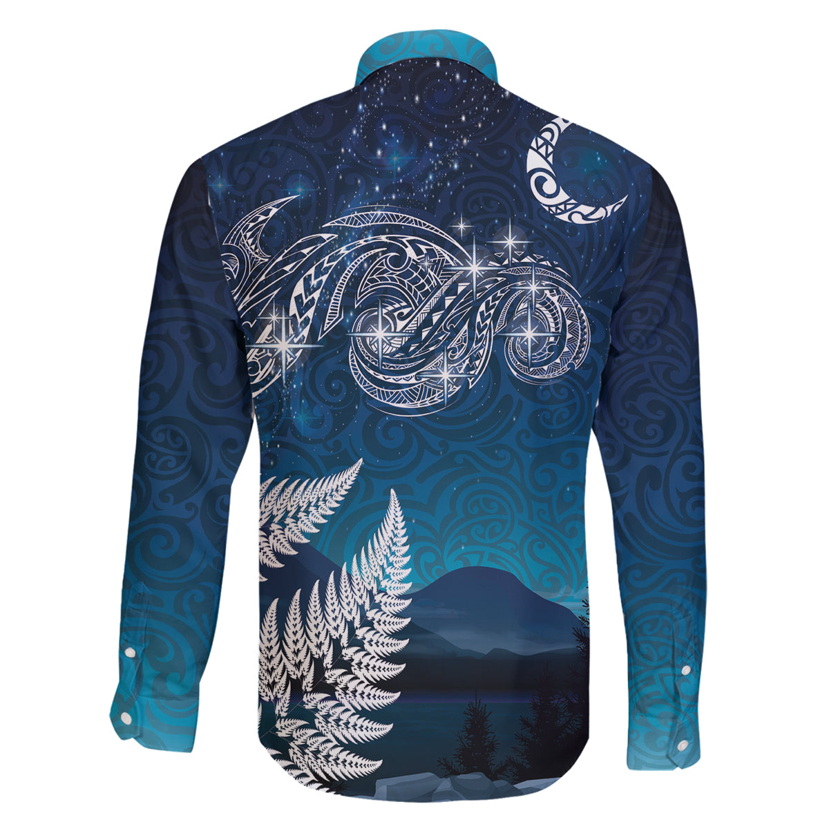 New Zealand Matariki Family Matching Off The Shoulder Long Sleeve Dress and Hawaiian Shirt Starry Night Style LT7 - Polynesian Pride