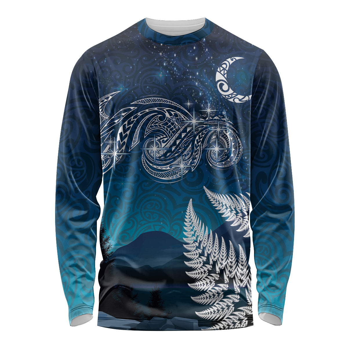 New Zealand Matariki Long Sleeve Shirt Starry Night Style