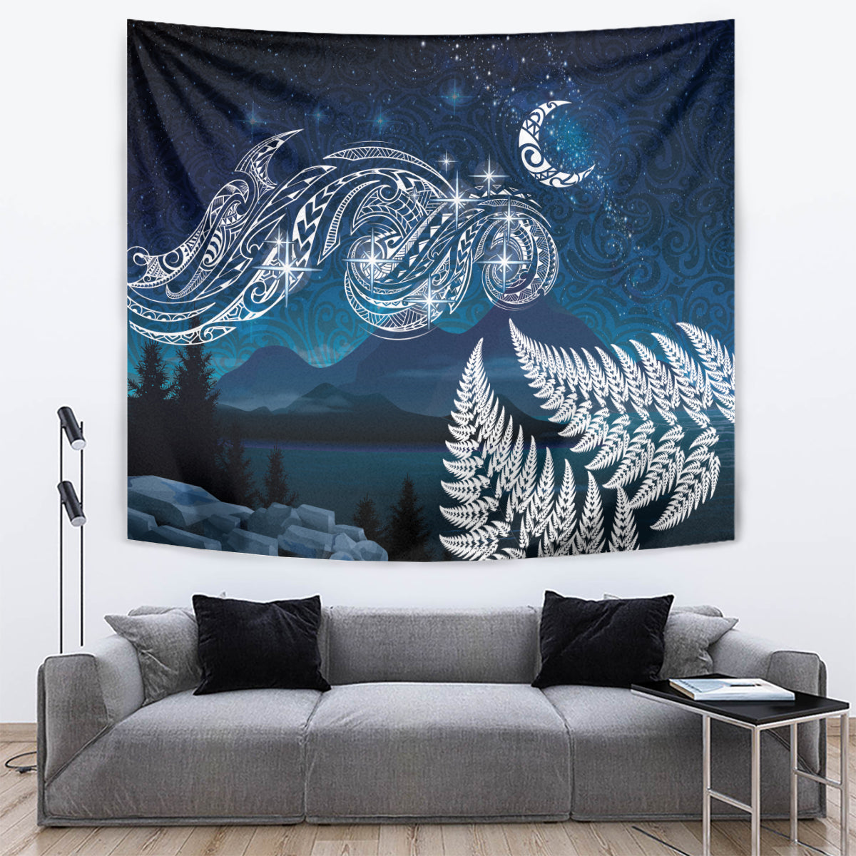 New Zealand Matariki Tapestry Starry Night Style LT7 Navy - Polynesian Pride