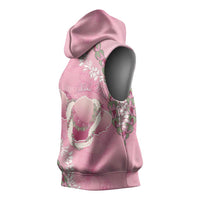 Hawaii Maui Island Flowers Lei Sleeveless Hoodie Lokelani Rose Pink