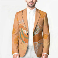 Hawaii Lanai Island Flowers Lei Blazer Orange Kaunaoa Mix Maile