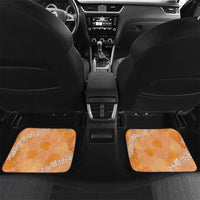 Hawaii Lanai Island Flowers Lei Car Mats Orange Kaunaoa Mix Maile LT7 Set 2pcs - Back Orange - Polynesian Pride
