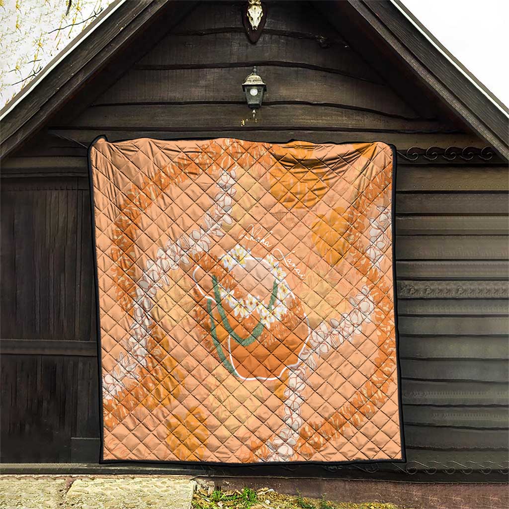 Hawaii Lanai Island Flowers Lei Quilt Orange Kaunaoa Mix Maile LT7 - Polynesian Pride