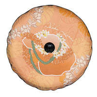 Hawaii Lanai Island Flowers Lei Spare Tire Cover Orange Kaunaoa Mix Maile LT7 - Polynesian Pride