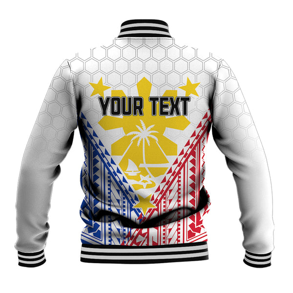 Guam Baseball Jacket Tribal Pattern Golden main image 1