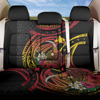 Personalized Milne Bay Back Car Seat Cover PNG Lime Pot with Oro Tapa LT7 One Size Black - Polynesian Pride