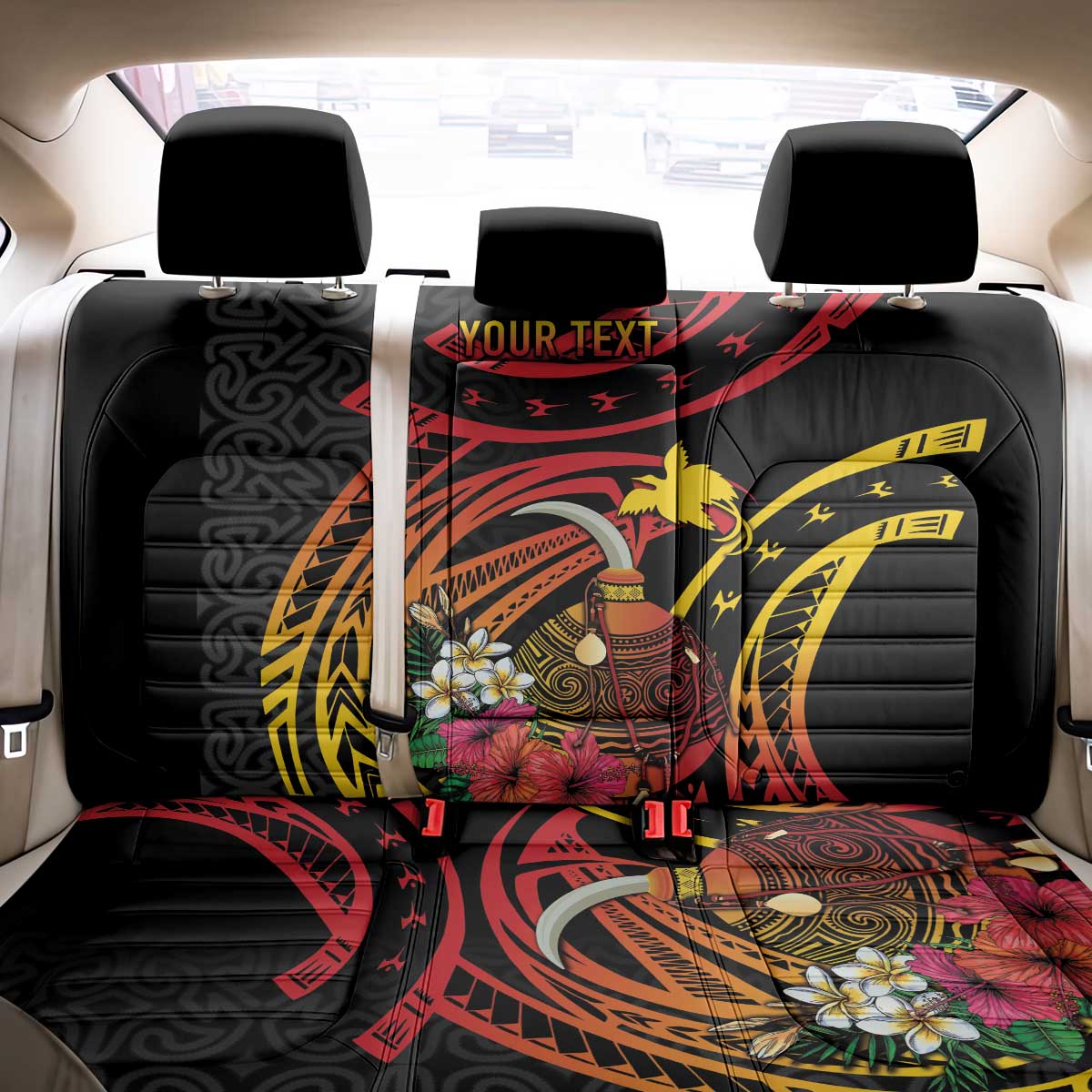 Personalized Milne Bay Back Car Seat Cover PNG Lime Pot with Oro Tapa LT7 - Polynesian Pride