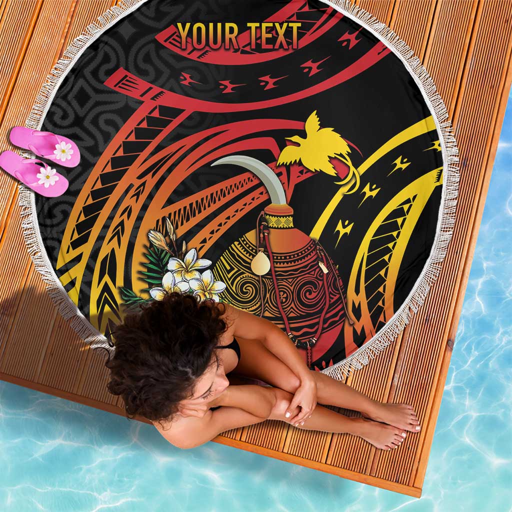 Personalized Milne Bay Beach Blanket PNG Lime Pot with Oro Tapa