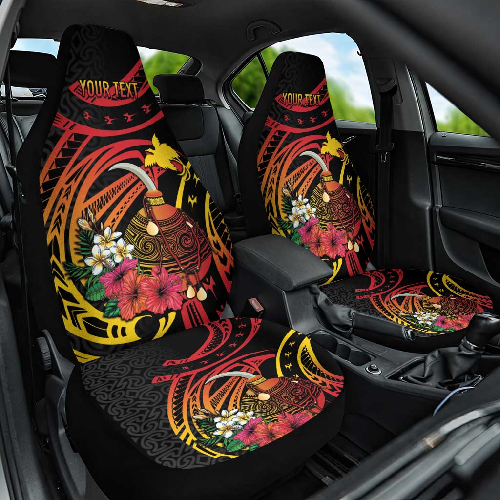 Personalized Milne Bay Car Seat Cover PNG Lime Pot with Oro Tapa LT7 One Size Black - Polynesian Pride